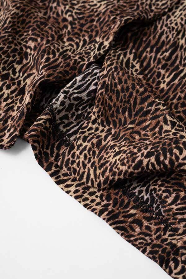 East West Women's Leopard Midi Wrap Skirt