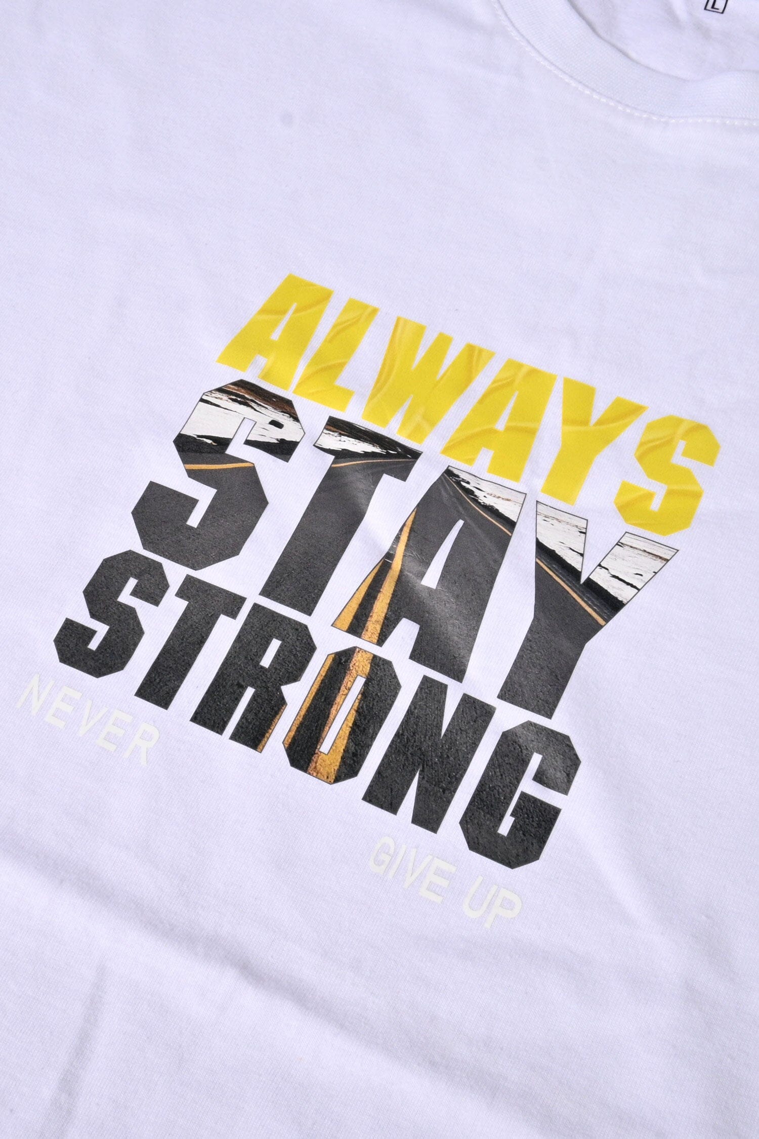 Polo Republica Men's Always Stay Strong Printed Crew Neck Tee Shirt