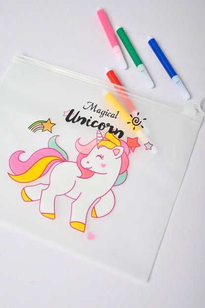 Unicorn Magical Transparent Water Resistant Stationary Pouch