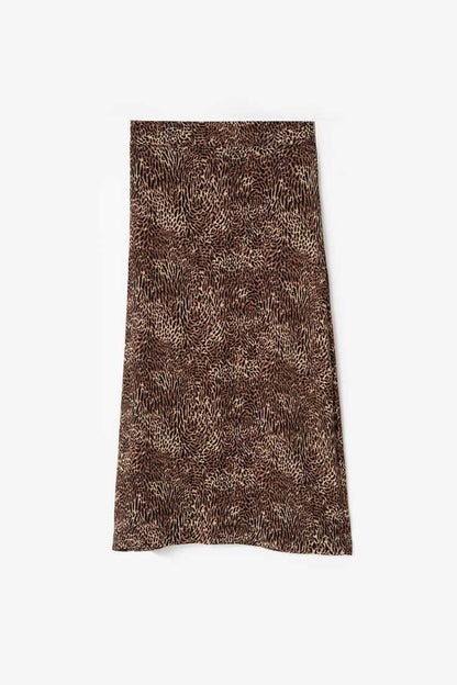 East West Women's Leopard Midi Wrap Skirt