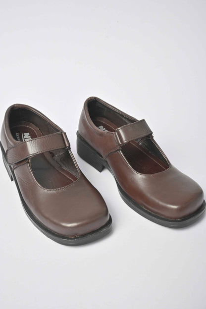 Nemo Genuine Leather Velcro Girls School Shoes Girl's Shoes KMZ Brown EUR 34 