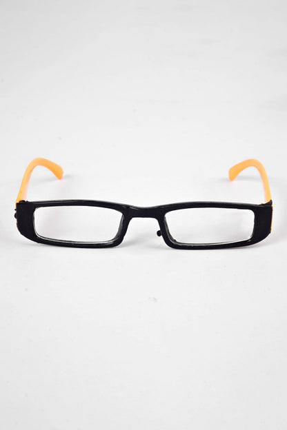 Athens Kid's Rectangle Design Glasses Kid's Accessories SRL Black & Peach 