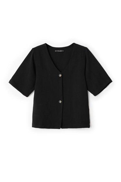 East West Women's V-Neck Textured Co-Ord Set