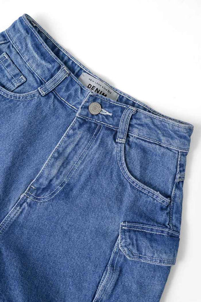DNM Boy's Denim Cargo Shorts