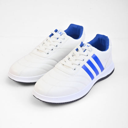 Walk Men's Contrast Stripes Style Sneaker Shoes Men's Shoes Hamza Traders White & Blue EUR 39 