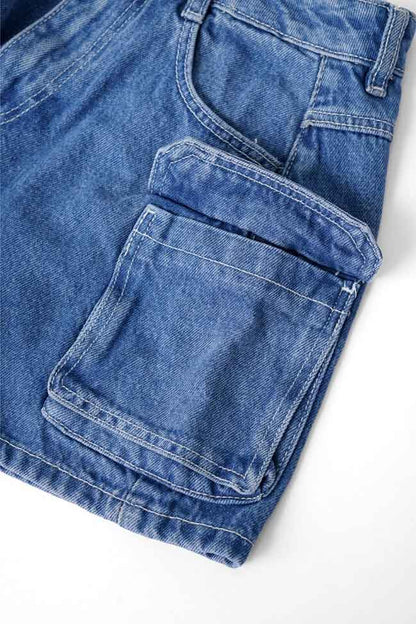 DNM Boy's Denim Cargo Shorts
