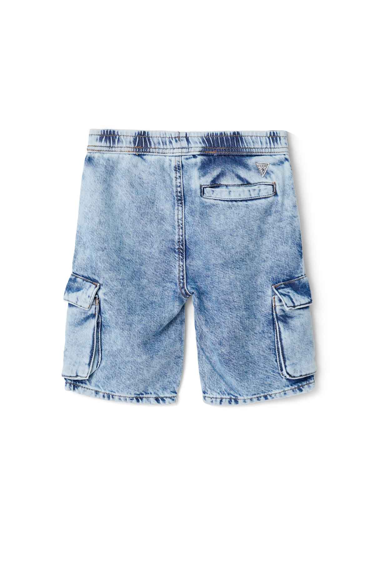 GS Girl's Washed Denim Cargo Shorts