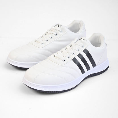 Walk Men's Contrast Stripes Style Sneaker Shoes Men's Shoes Hamza Traders White & Black EUR 39 