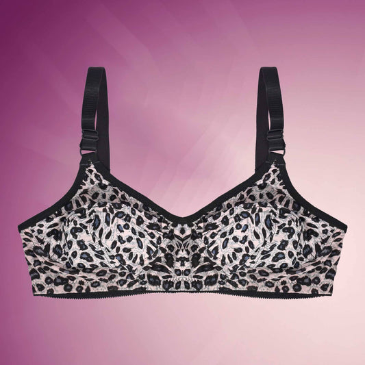 Women's Leopard Printed Comfortable Basic Bra Women's Lingerie SAK 30 
