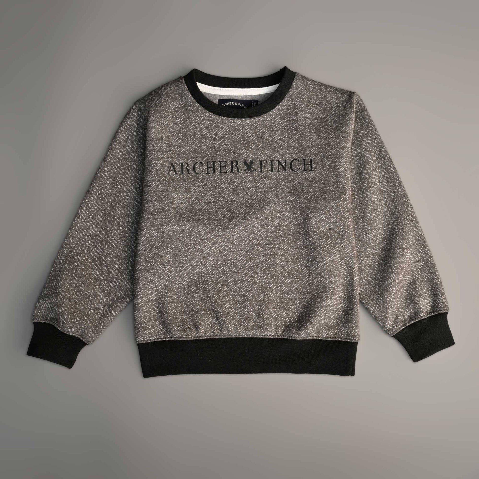 A&F Boy's Archer & Finch Printed Fleece Sweat Shirt Boy's Sweat Shirt LFS Charcoal 3-4 Years 