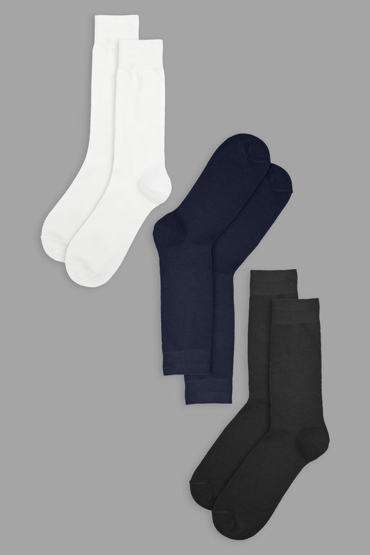 Gol Men's CLP Cotton Regular Dress Socks - Pack Of 3 Pairs Socks KHP 