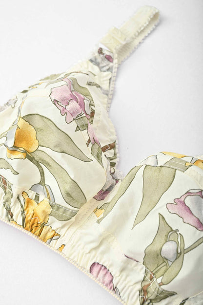 Women's Orchid Printed Basic Cotton Bra