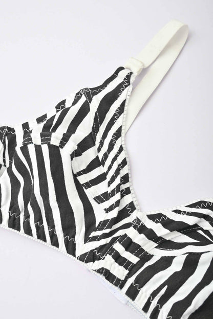 Smart Women's Zebra Printed Basic Jersey Bra Women's Lingerie SRL 