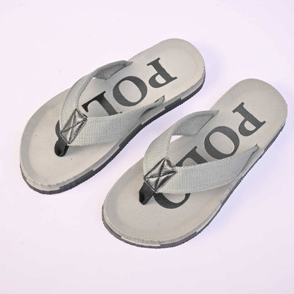 Polo Republica Men's Eindhoven Soft Flip Flops Slippers Men's Shoes Hamza Traders Grey & Black EUR 40 