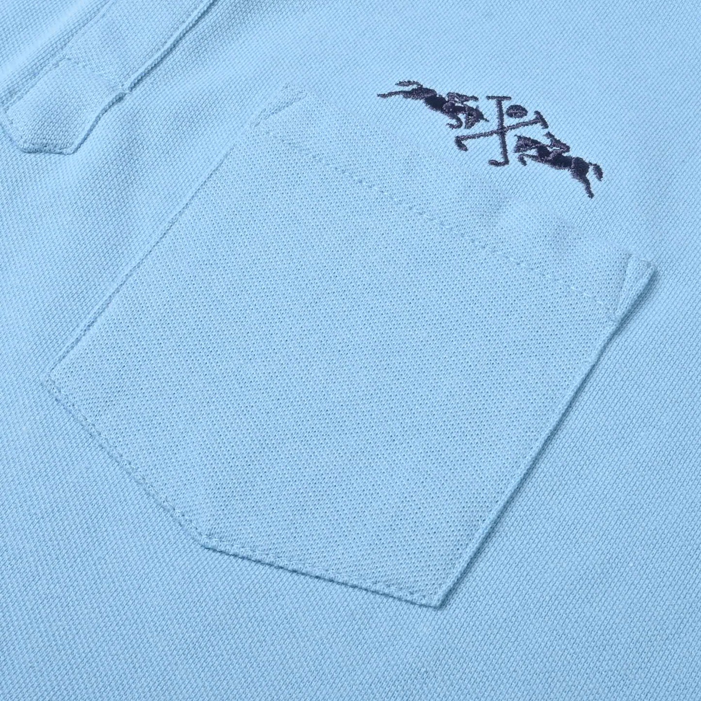 Polo Republica Men's Double Pony 8 & England Flag Embroidered Pocket Polo Shirt Men's Polo Shirt Polo Republica 