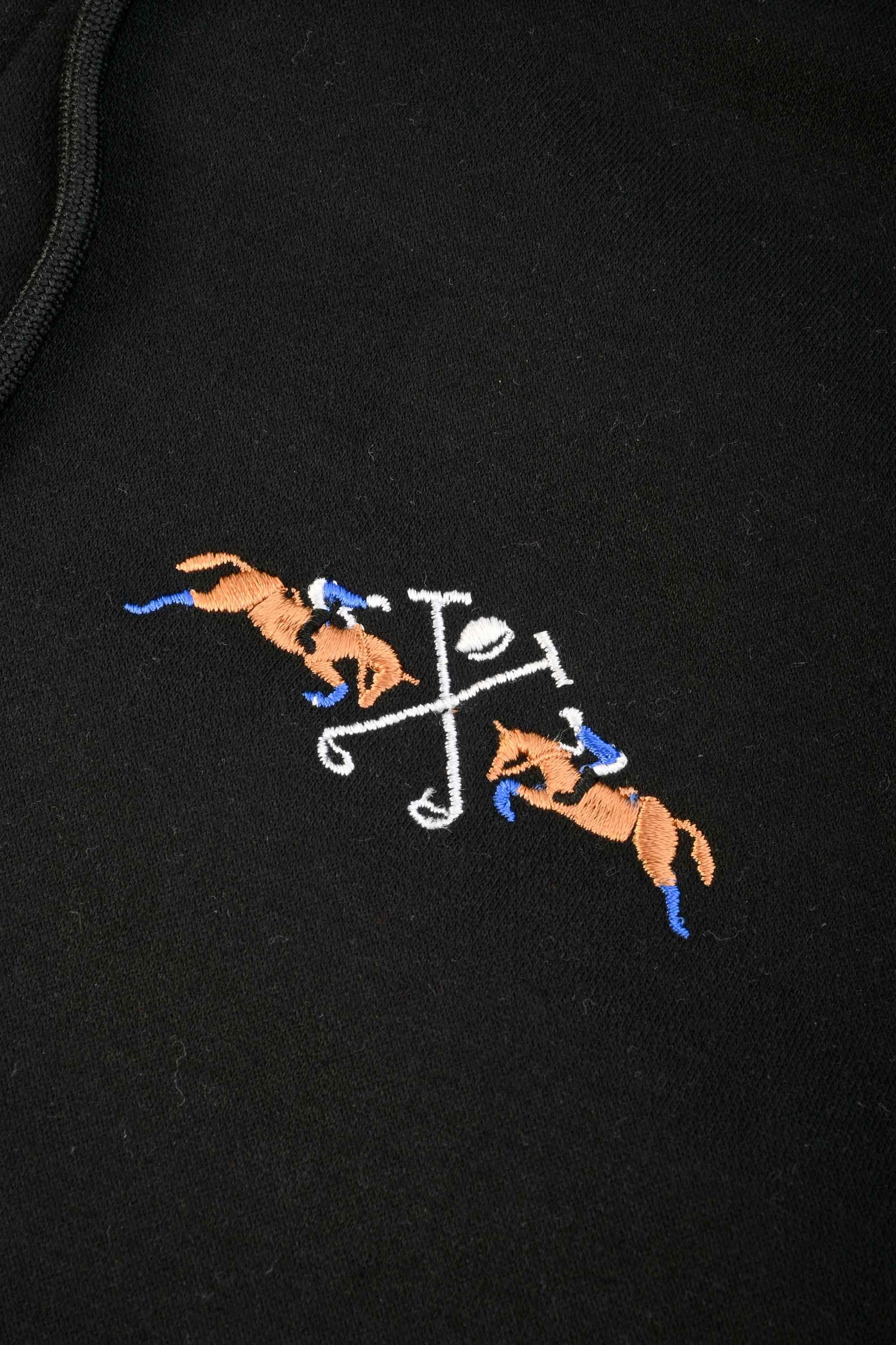 Polo Republica Men's Double Horse Embroidered Fleece Zipper Hooded Jacket Men's Jacket Polo Republica 