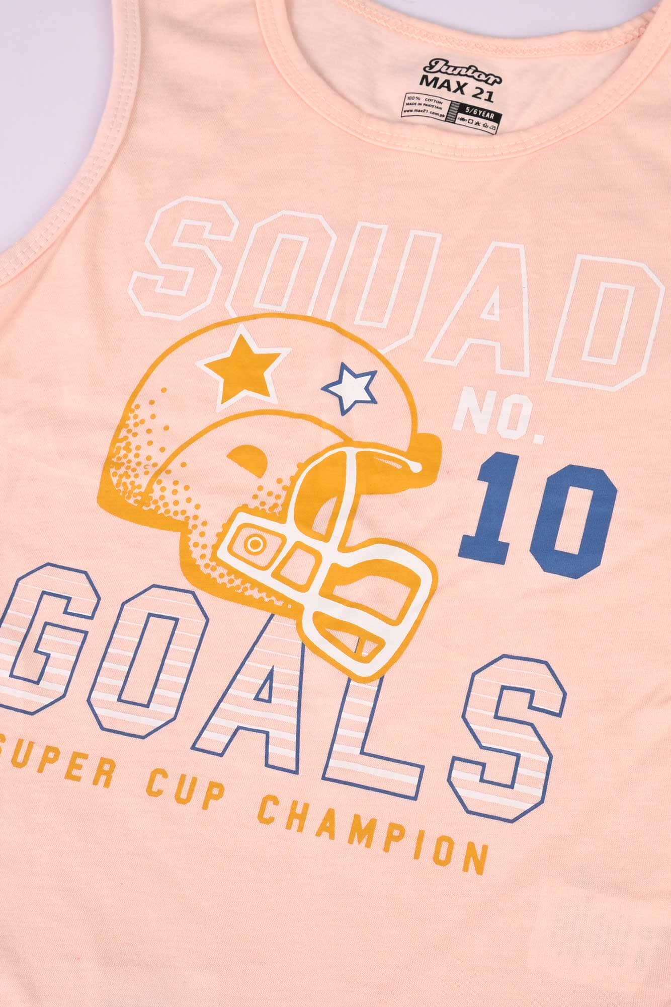 Junior Boy's Squad Goals Printed Tank Top Girl's Tee Shirt SZK 