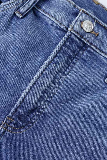 Women's High Rise Distressed Flared Denim