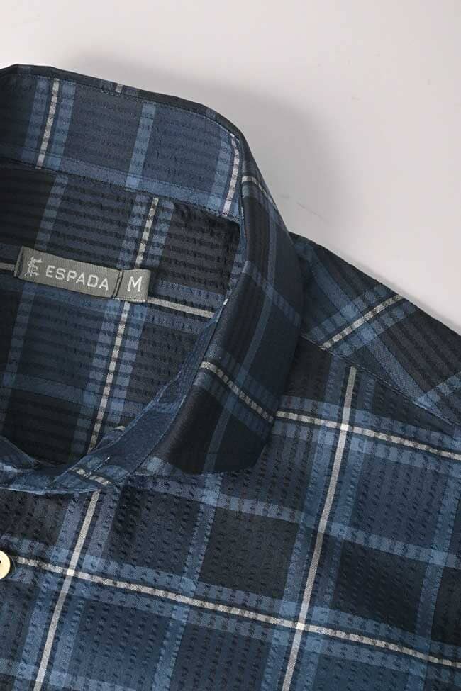 Espada Men's Checkered Casual Shirt