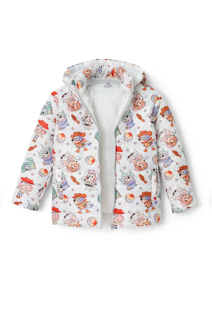 Olive Outfits Kid's Andy Hooded Puffer Jacket