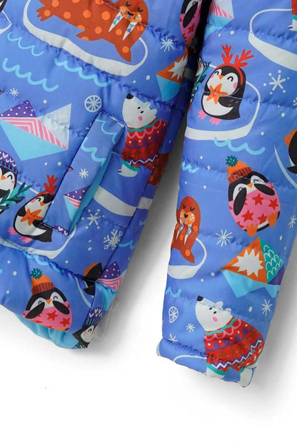 Olive Outfits Kid's Hooded Puffer Jacket