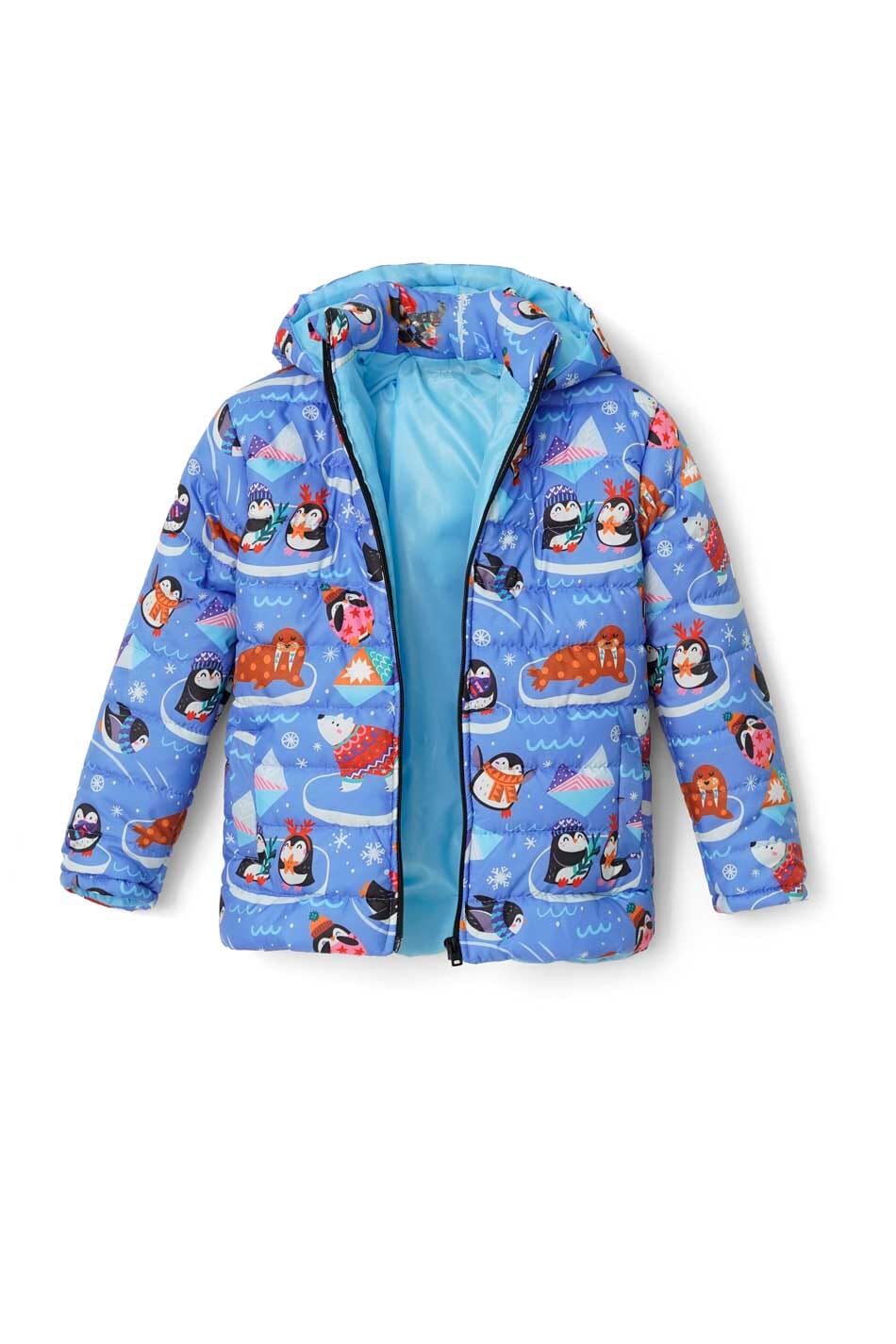 Olive Outfits Kid's Hooded Puffer Jacket