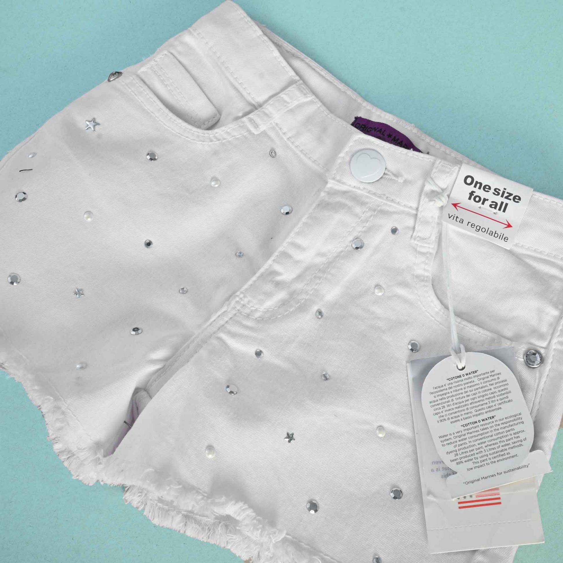 Original Marines Girl's Star Embellished Denim Shorts Girl's Shorts Minhas Garments 