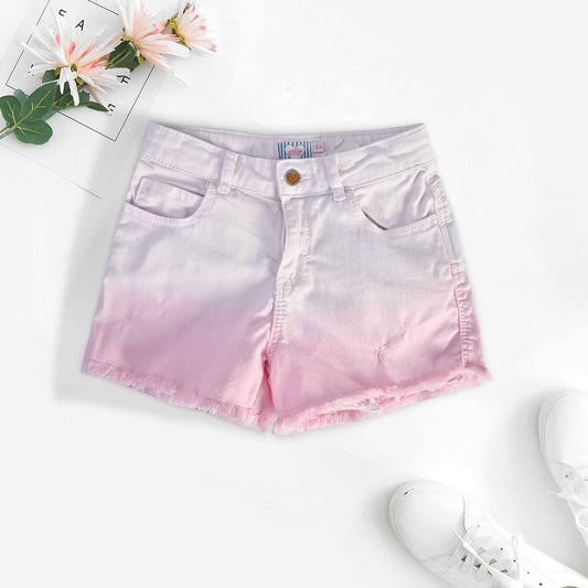 Miss Original Girl's Tie & Dye Denim Shorts Girl's Shorts Minhas Garments Pink 3-4 Years 