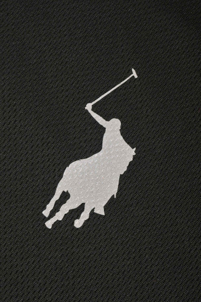 Polo Republica Men's Activewear Pony & Shoulder Double Stripes Printed Polo Shirt