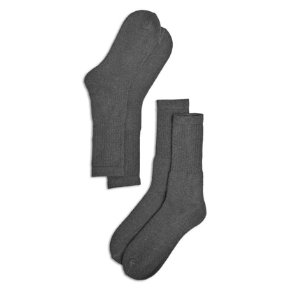 Men's Ostend Crew Socks - Pack Of 2 Pairs Socks ALE Charcoal EUR 43-46 
