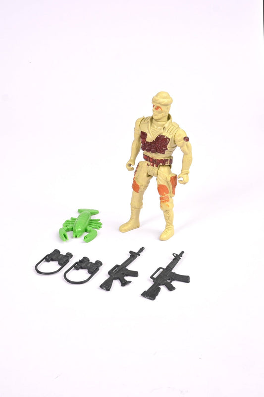 Kid's Soldier Action Figure With Multiple Gadgets Toy RAM Green 