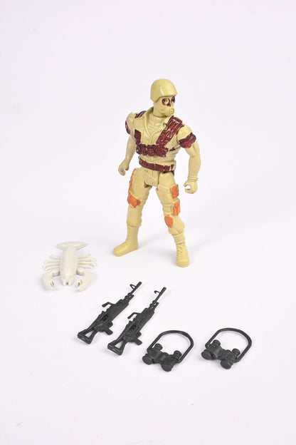 Kid's Soldier Action Figure With Multiple Gadgets Toy RAM White 