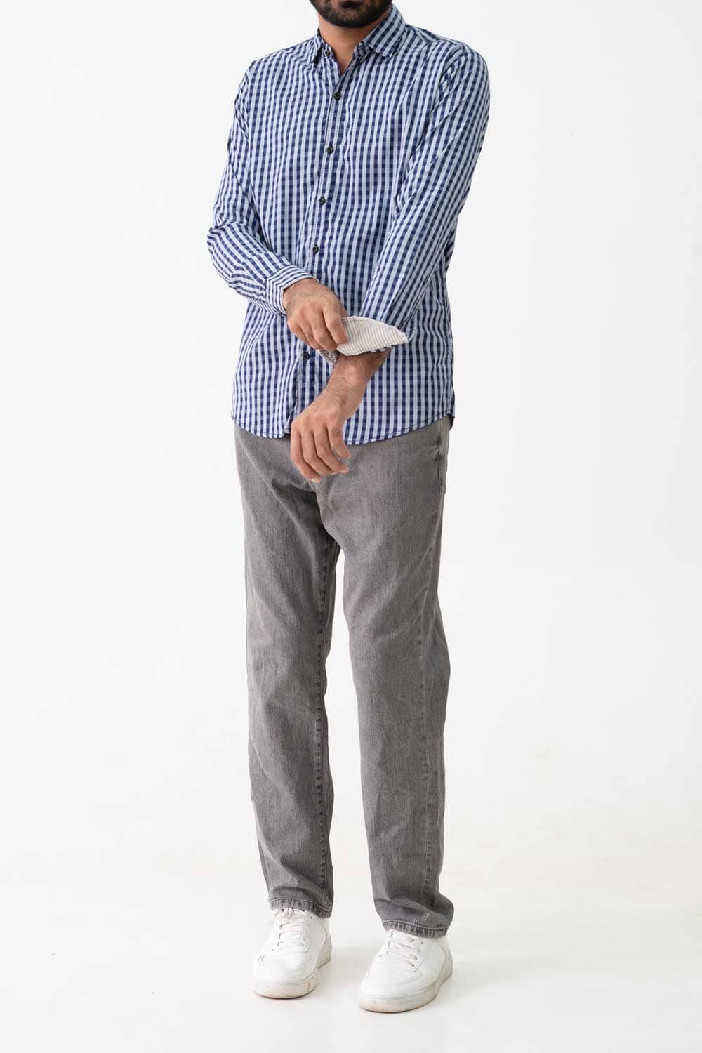 Scanners Elegant Men's Checkered Casual Shirt