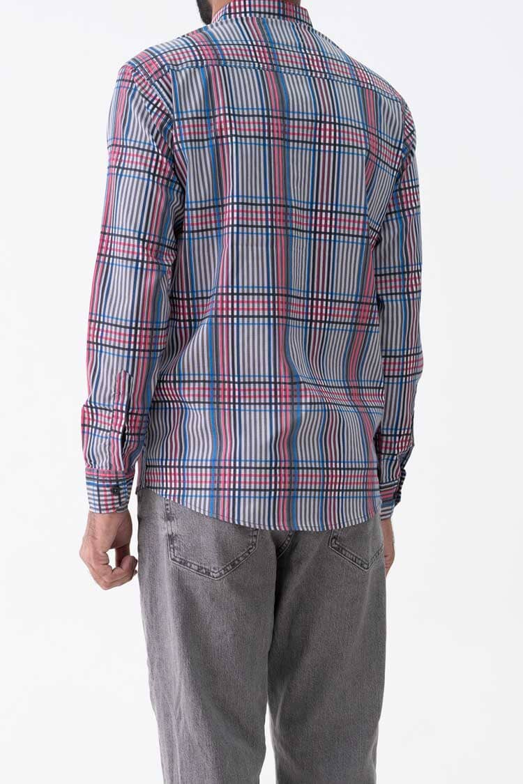 Scanners Elegant Men's Plaid Pattern Casual Shirt