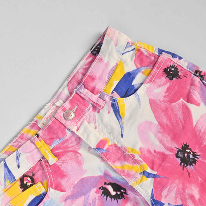 Original Girl's Floral Printed Denim Shorts Girl's Shorts Minhas Garments 