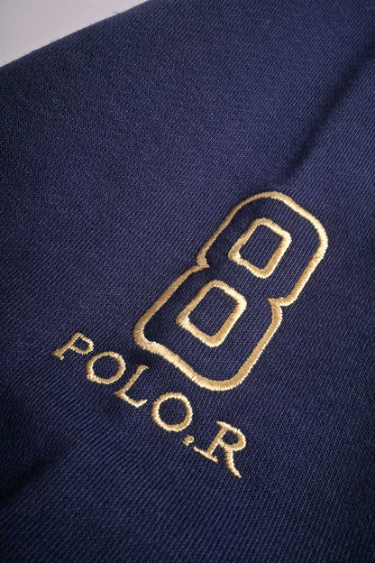 Polo Republica Men's Horse Rider Crest & 8 Embroidered Fleece Zipper Jacket Men's Jacket Polo Republica 