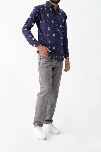 Scanners Elegant Men's Printed Casual Shirt