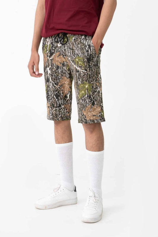 Men's Camouflage Printed Cotton Shorts