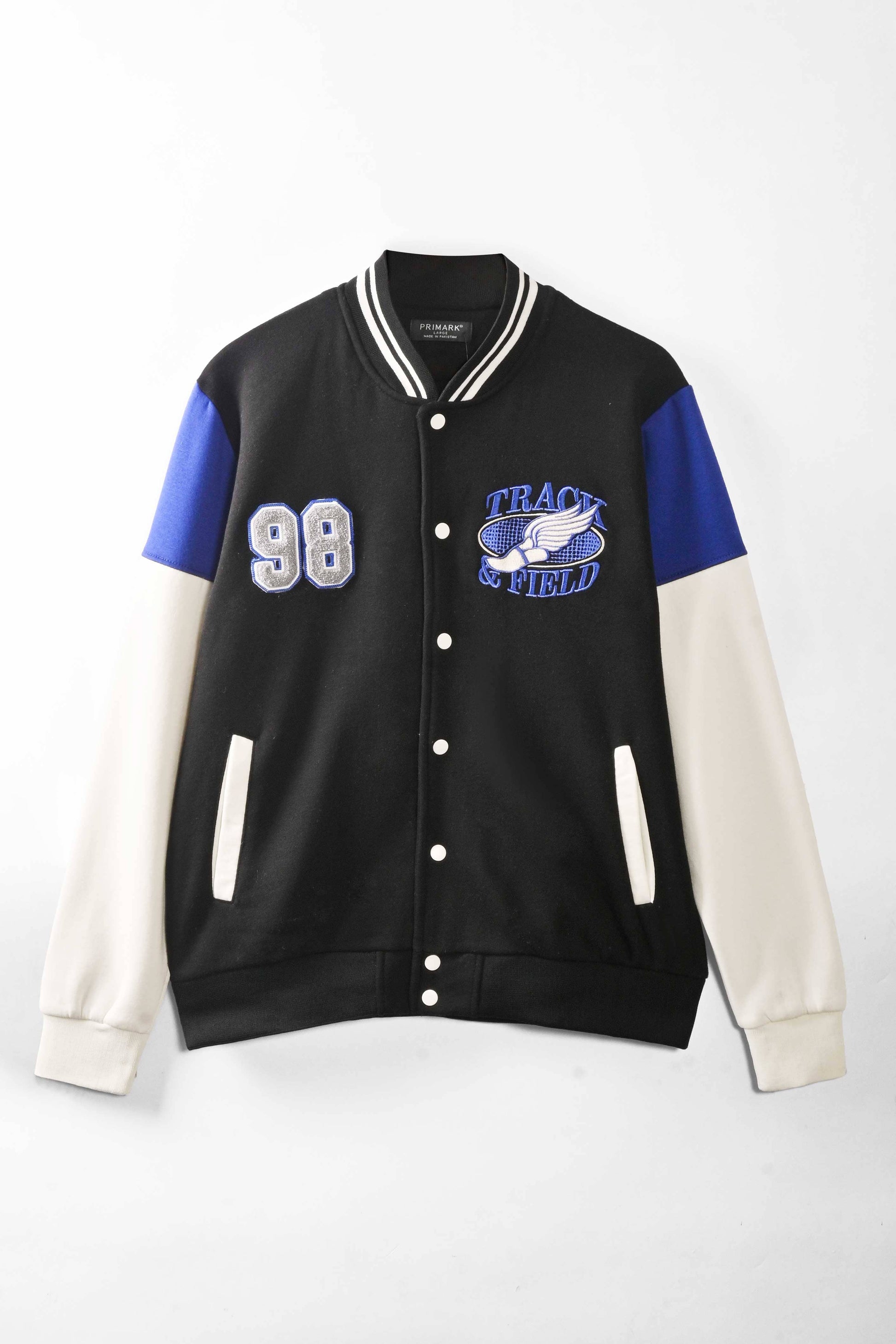 Primark Unisex Track Field Baseball Varsity Jacket
