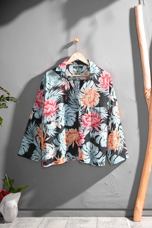 East West Women's Floral Printed Casual Top