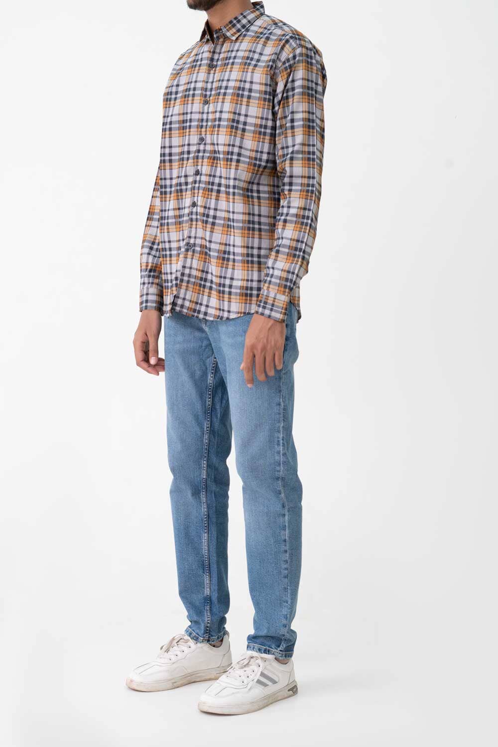 Scanners Elegant Men's Plaid Casual Shirt