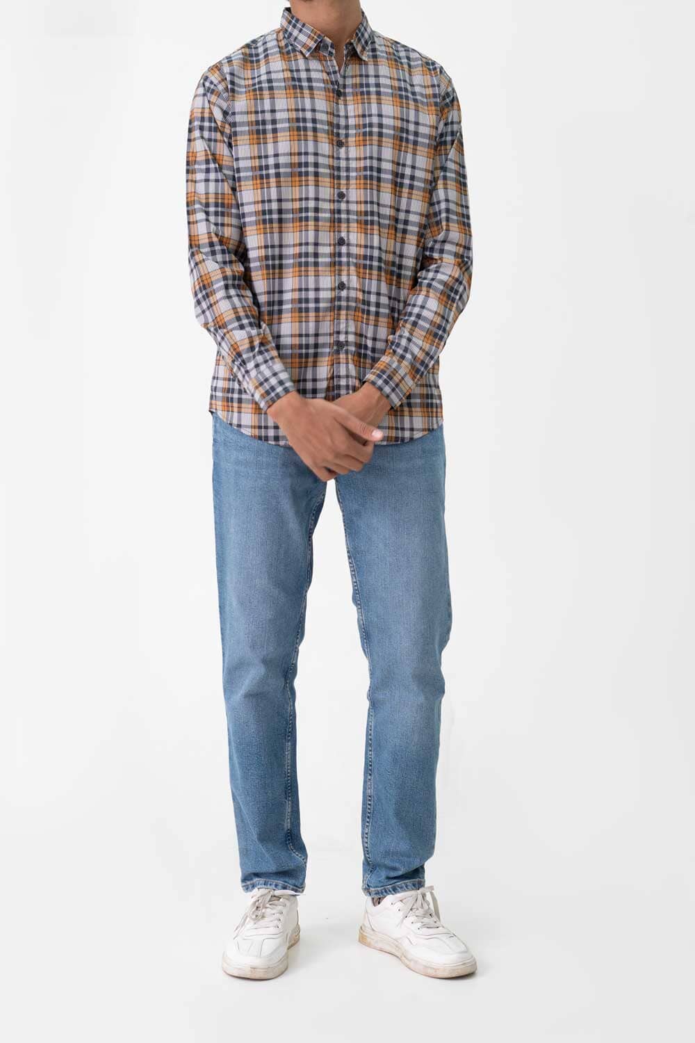 Scanners Elegant Men's Plaid Casual Shirt