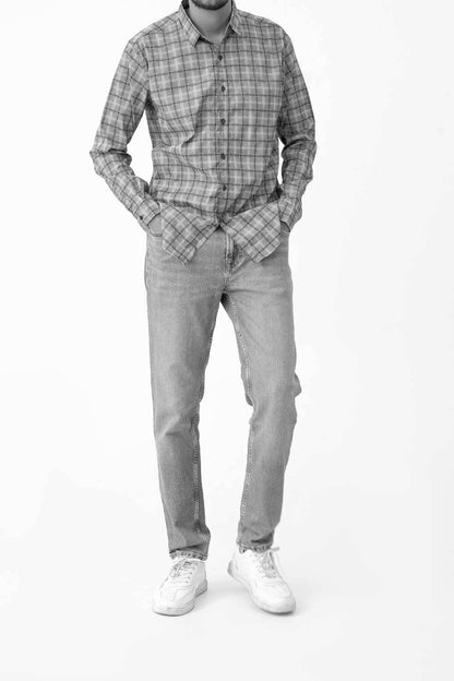 Scanners Elegant Men's Plaid Check Premium Casual Shirt