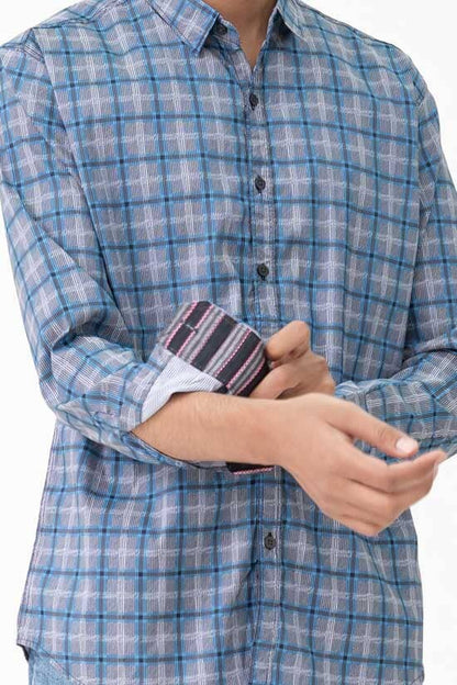 Scanners Elegant Men's Plaid Check Premium Casual Shirt