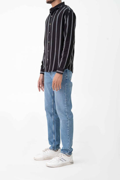 Scanners Men's Vertical Striped Casual Shirt