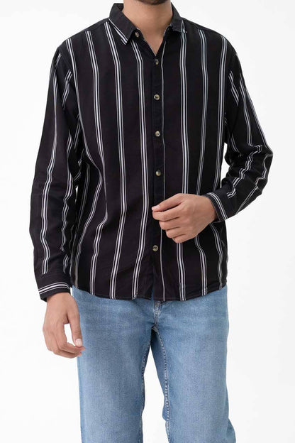 Scanners Men's Vertical Striped Casual Shirt