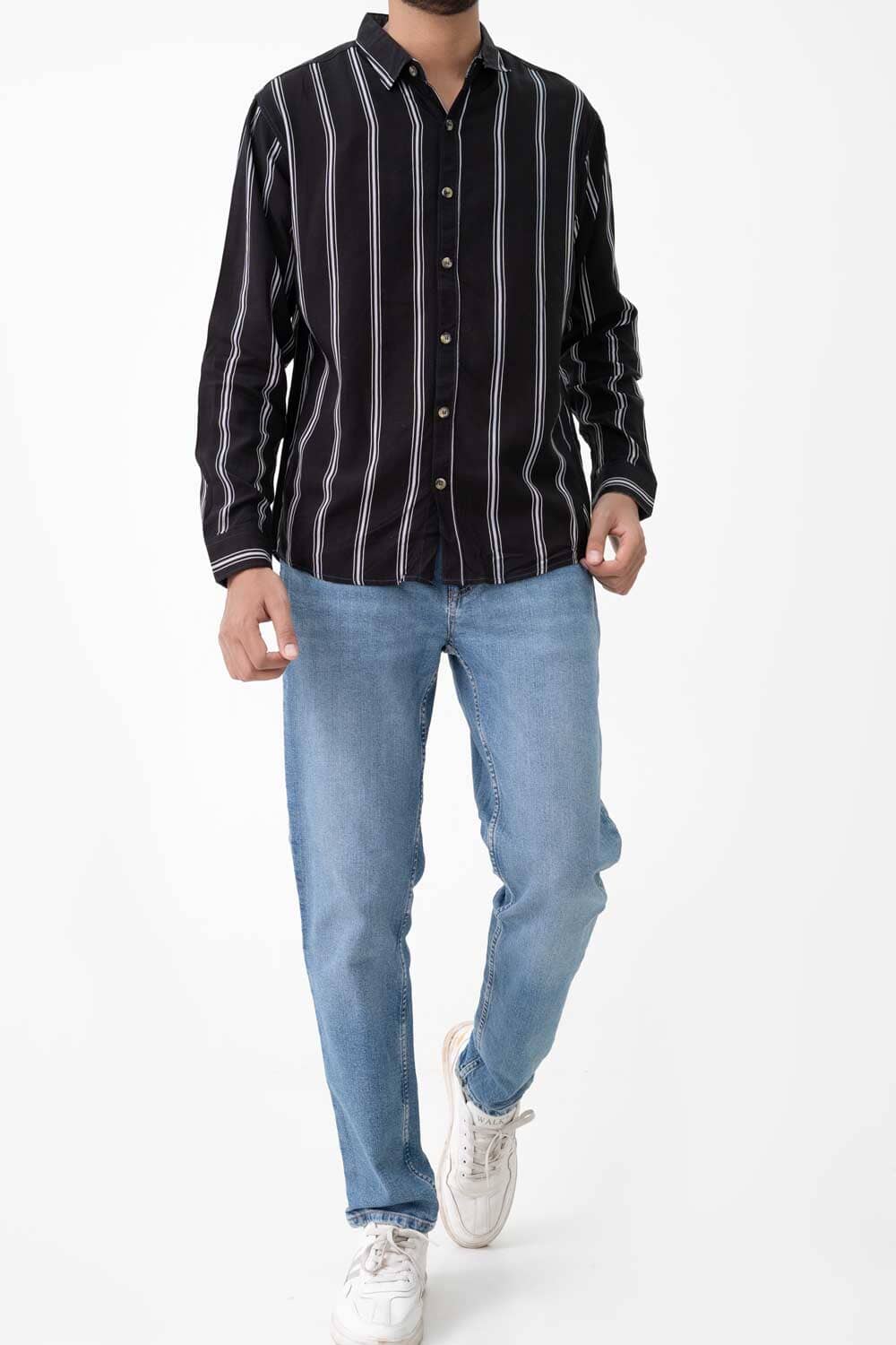 Scanners Men's Vertical Striped Casual Shirt