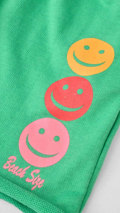 Minoti Kid's Smile Emoji Printed Terry Shorts Kid's Shorts SZK 