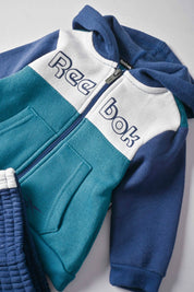 Reebok Kid's Fleece Zipper Hooded Sweat Suit Set. Shirt and Pajama