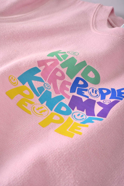 Rabbit Kid's Kind People Printed Fleece Sweat Shirt Kid's Sweat Shirt SNR 